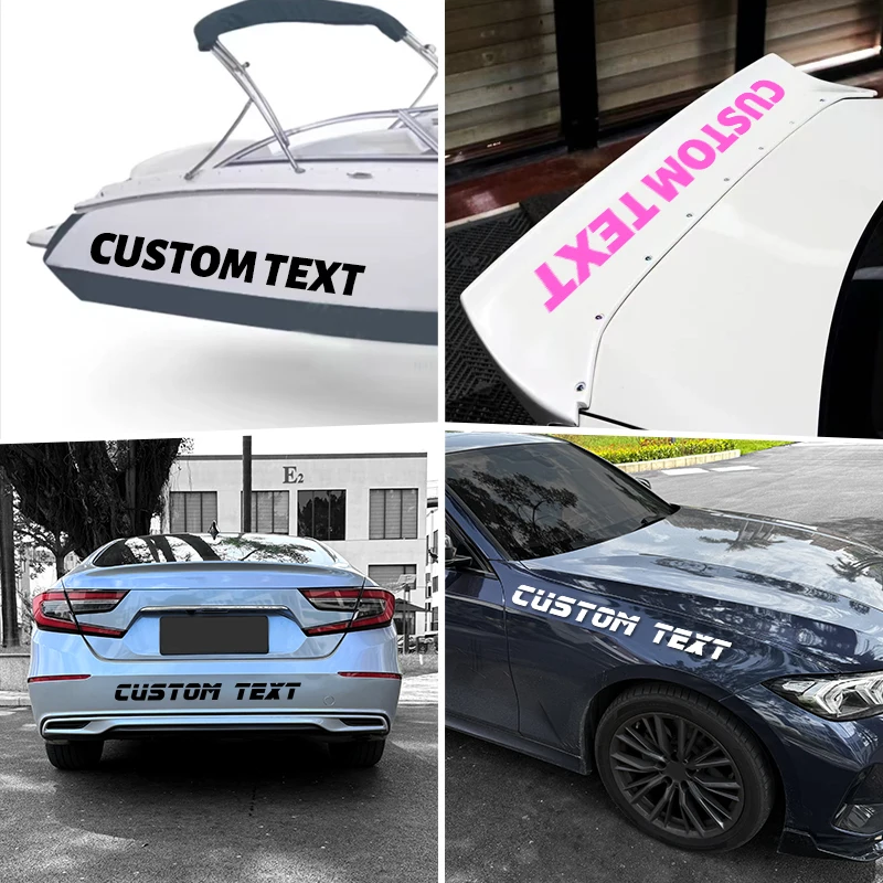 1 шт., автомобильные наклейки на заказ, авто лобовое стекло, самоклеящаяся водонепроницаемая персонализированная виниловая наклейка для лодки