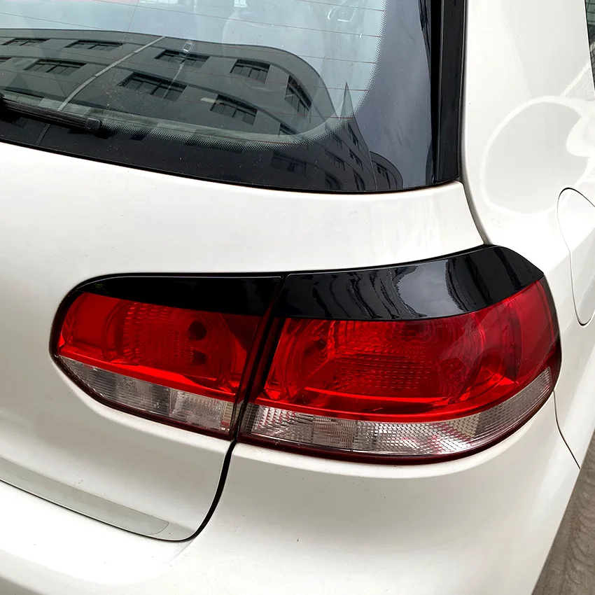 #48I Automotive Parts & Accessories,Car Rear Headlight Eyebrow Cover Sticker for 2009-2012 Golf 6 MK6 (black)
