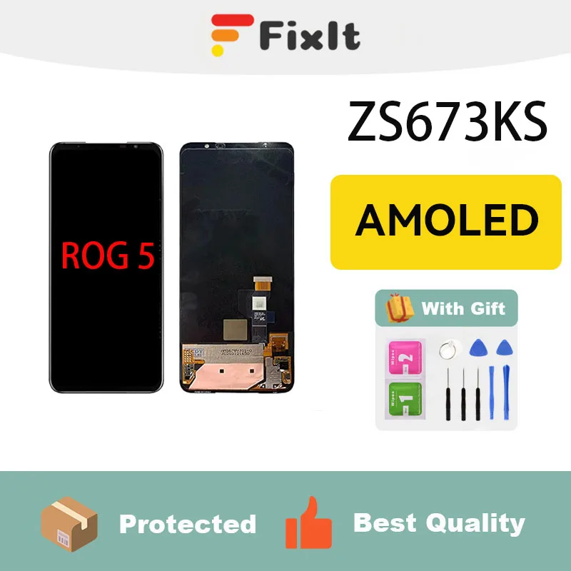 

For Asus ZS673KS ROG 5 Display Screen Replacement Moblie Phone LCD Display Screen Digitizer Assembly With Repair Tools