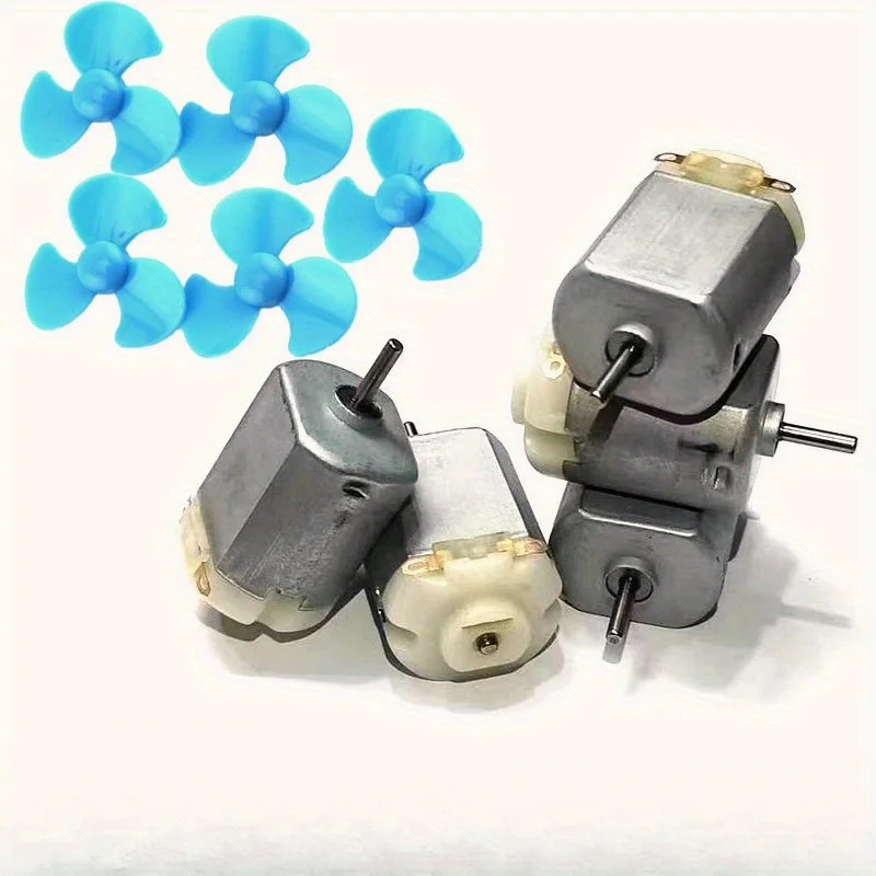 5 sets of 130 motors + 5 sets of blue propeller kits, scientific education transmission material accessories