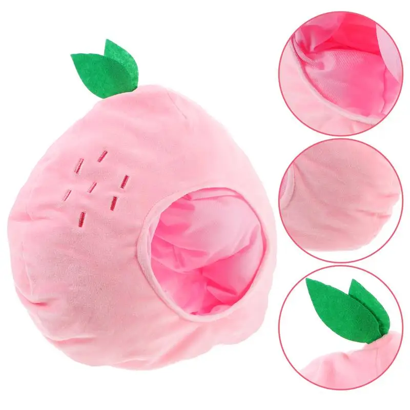 

1pc Funny Peach Hat Novelty Carnival Party Dress-up Cosplay Costume Hat