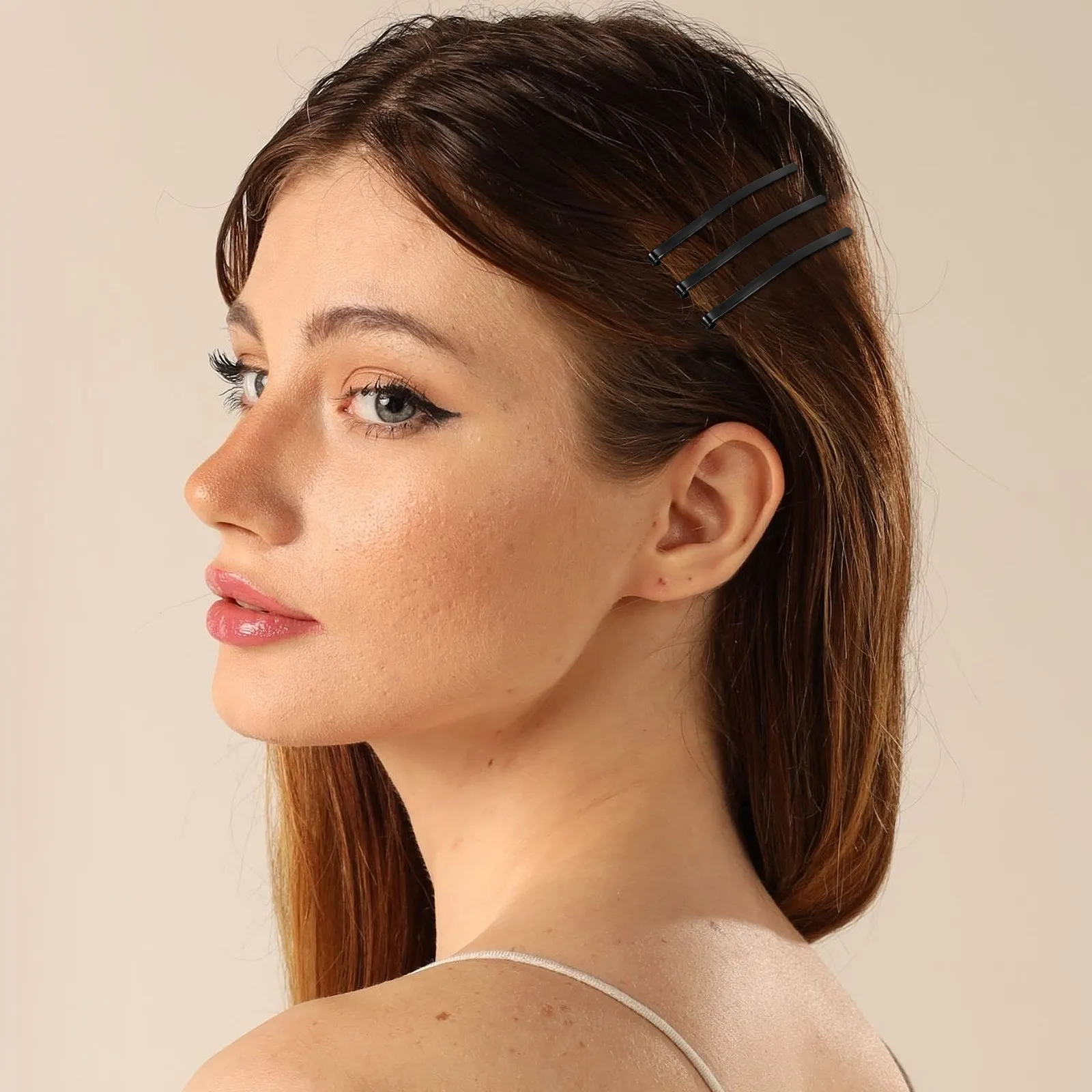 

50 шт. металлических заколок для волос черного цвета, заготовки для самостоятельного декорирования, заколки-невидимки, зажимы для волос для женщин, для укладки, рукоделия, портативные, для путешествий и спортзала