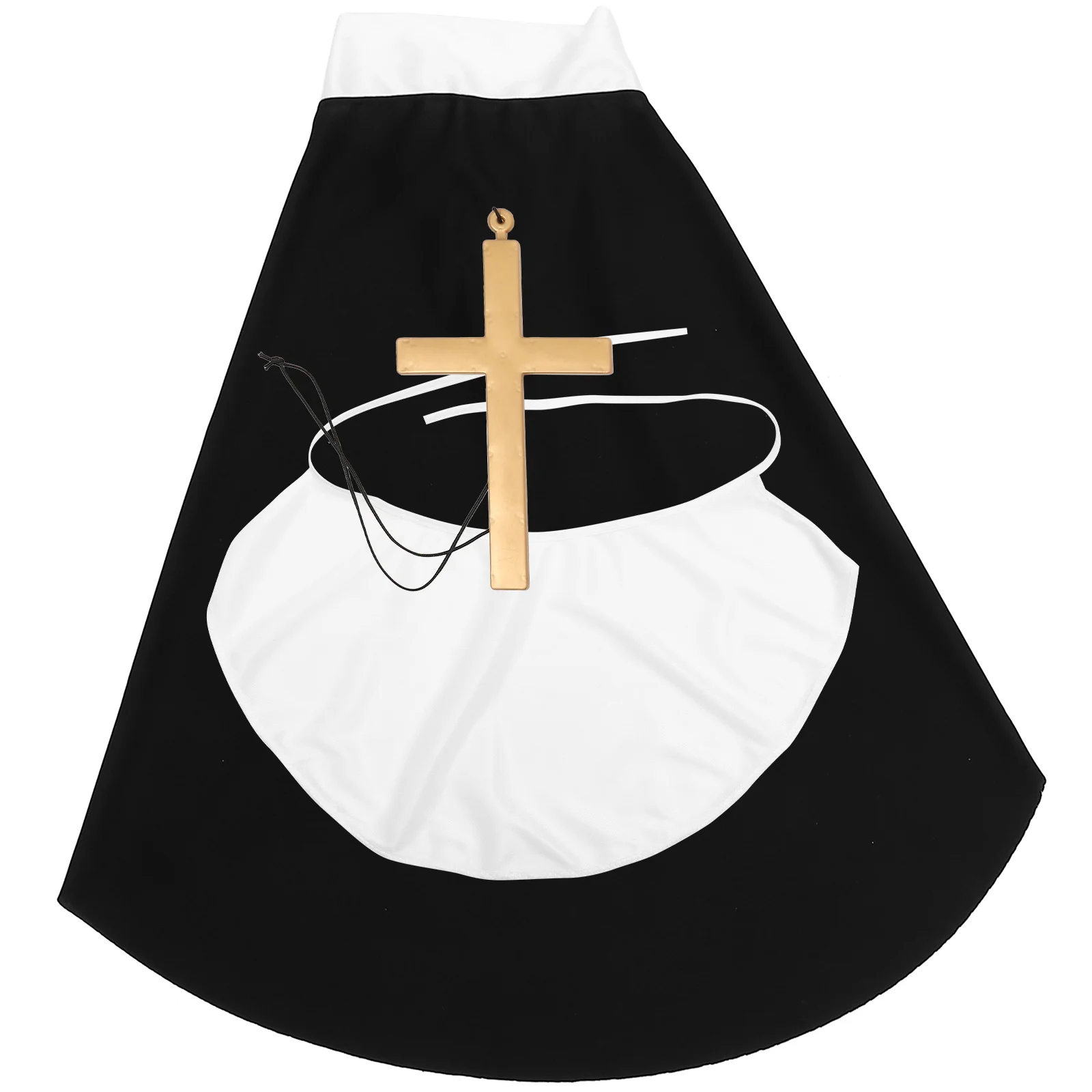 

Headscarf Suit Costume Accessories Cosplay Masquerade Cross Halloween Party Accessory Headpiece Wooden Tie Men's