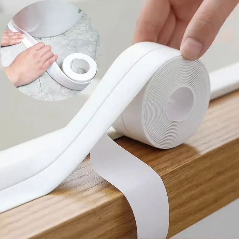 1/2/3.2M Bathroom Waterproof Wall Stickers Sealing Tapes PVC Adhesive Sealing Strips Sink Edge Tape Kitchen Bathroom Accessories