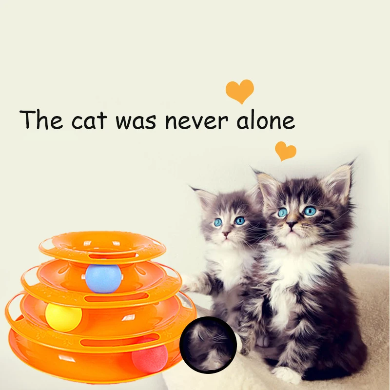 

Pet Cat Toy Three-layer Ball Cat Turntable Cat Interactive Educational Track Toy Cat Space Tower Play Plate The Space Tower Ride