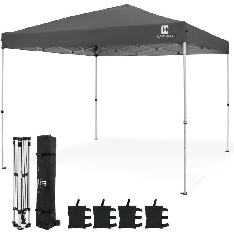 

CAPHAUS 12ft x 12ft Patented One-Push Pop Up Outdoor Canopy Tent, Heavy-Duty Commercial Grade w/Central Lock, Portable