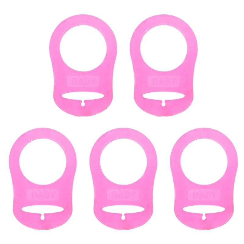 652F 5pc/set Dummy Pacifier Holder Clip Adapter Ring Button Pacifier Adapter Diy Baby Gift Accessories - Image 4