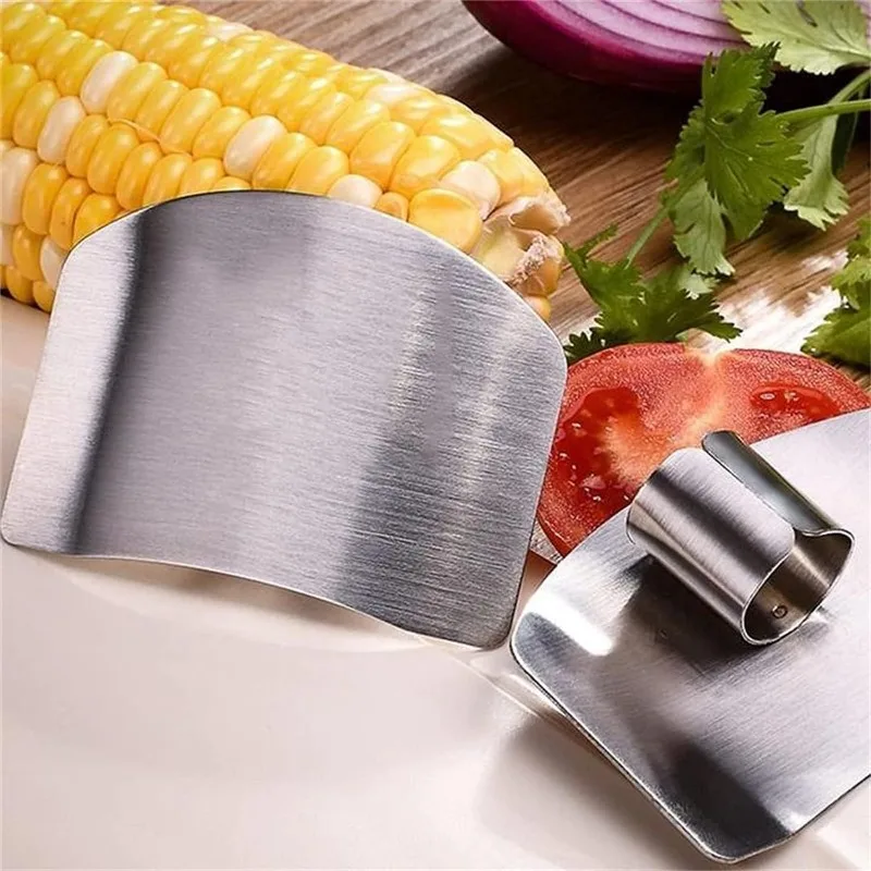 Finger Guards for Cutting, Kitchen Tool Stainless Steel Finger Protectors Finger Guard for Cutting Food Avoid Hurting