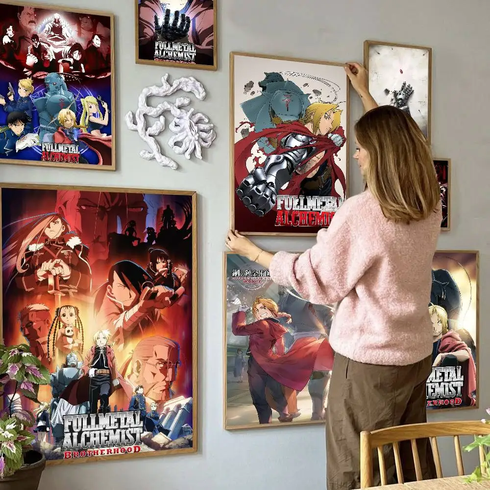 Anime Fullmetal Alchemist Klassische Vintage Klassische Vintage Poster HD Qualität Wand Kunst Retro Poster Für Home Zimmer Wand Dekor