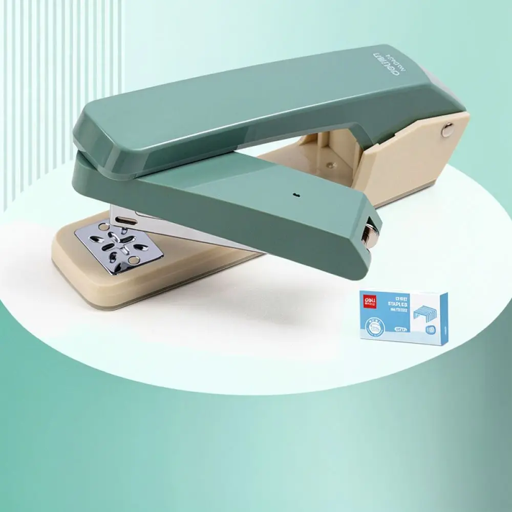 For Deli Rotating Stapler Office Paper Binder Professional Booklet Fastener School Document Stationery Binding Device