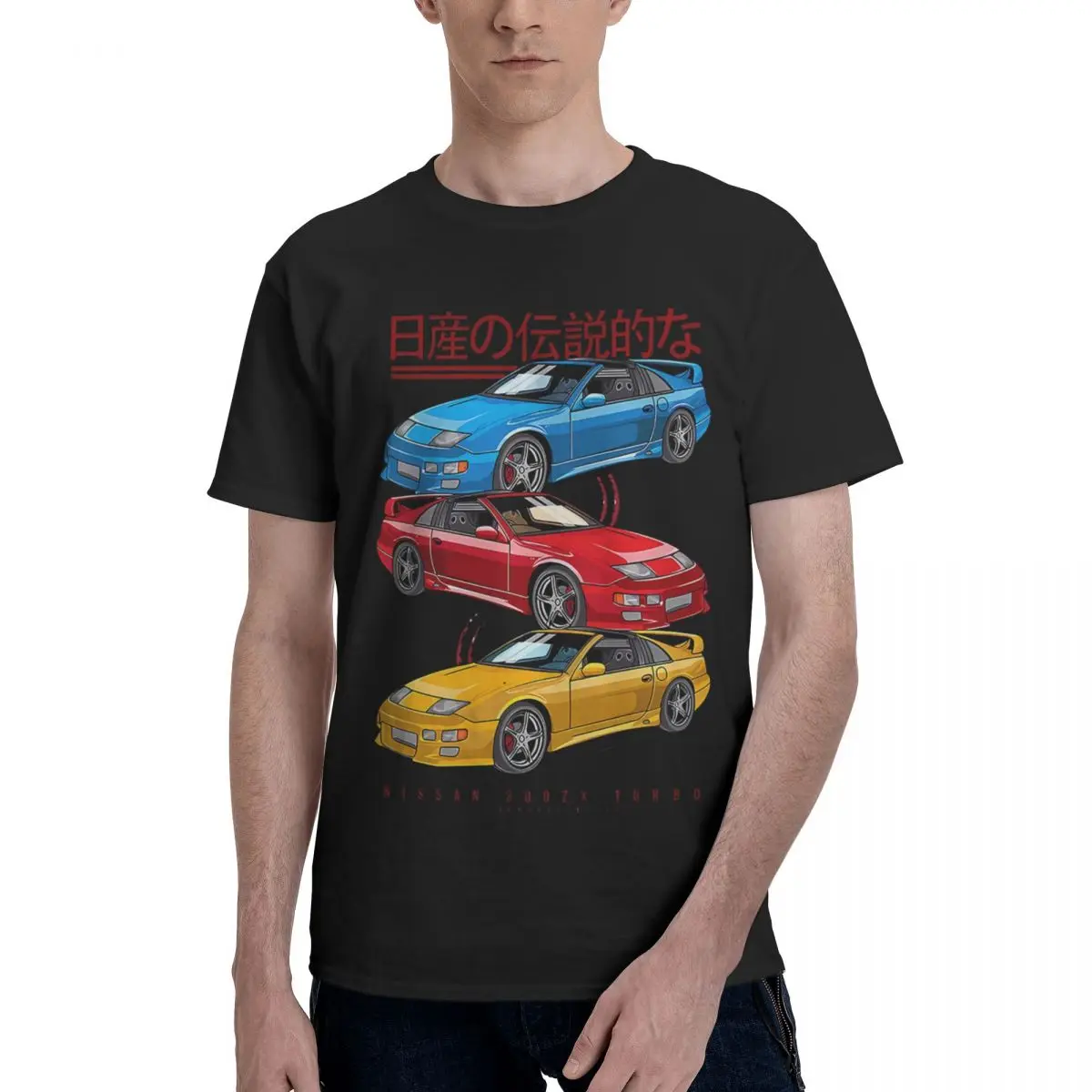 

300ZX Auto Turbos Car Print 100% Cotton Casual Breathable Confortable Summer Men's Clothing Brands Men T-Shirt