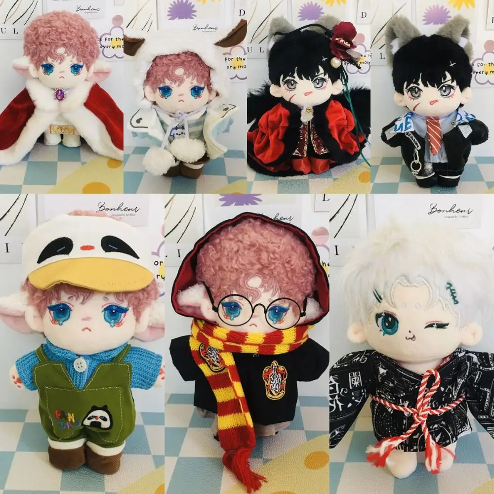 Cartoon 20cm Cotton Doll Doll Clothes Set Multiple Styles OB11 Doll Hoodie Set BJD Cosplay Props Mini Sweater Set Birthday Gifts