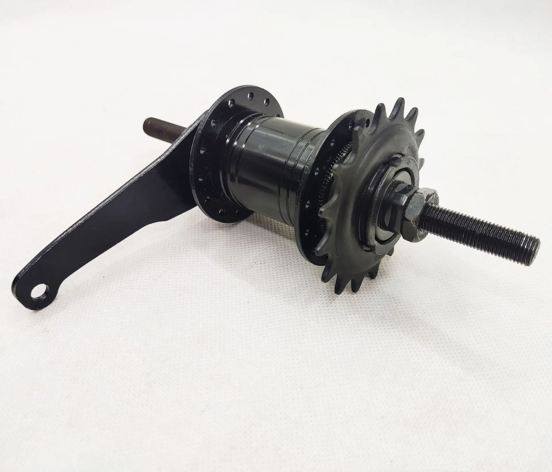 Drum Brake Rear Hub for Fixed Bikes Constructed from Alloy 6061 and Steel with Support for 28 36 and 32 Spoke Hole Counts
