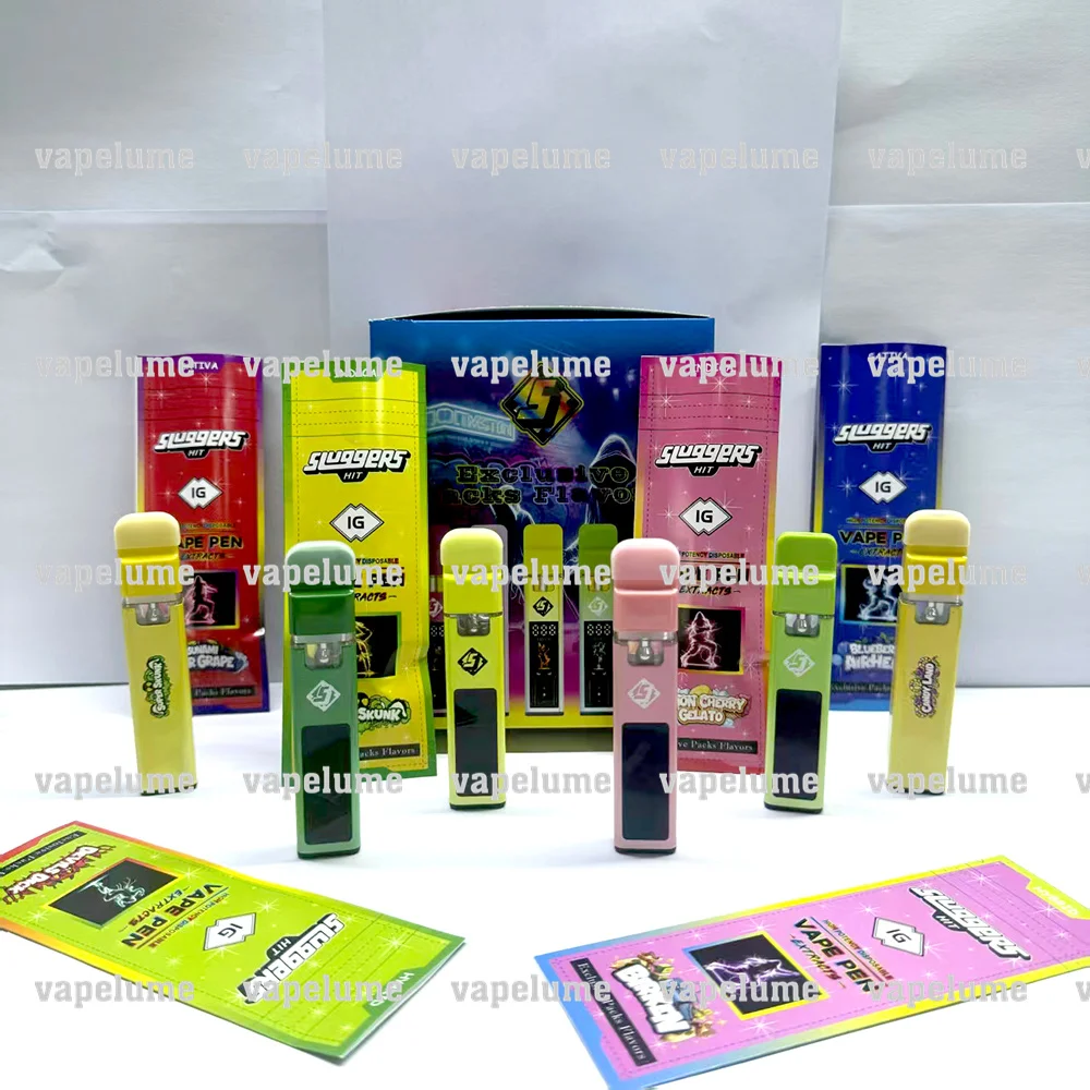 Empty Sluggest 1ml Disposable Vape Pen E-cigs Tank 1.0 Vapor Display Screen Preheat Battery Pod No Oil Carts 1000mg Custom Logo