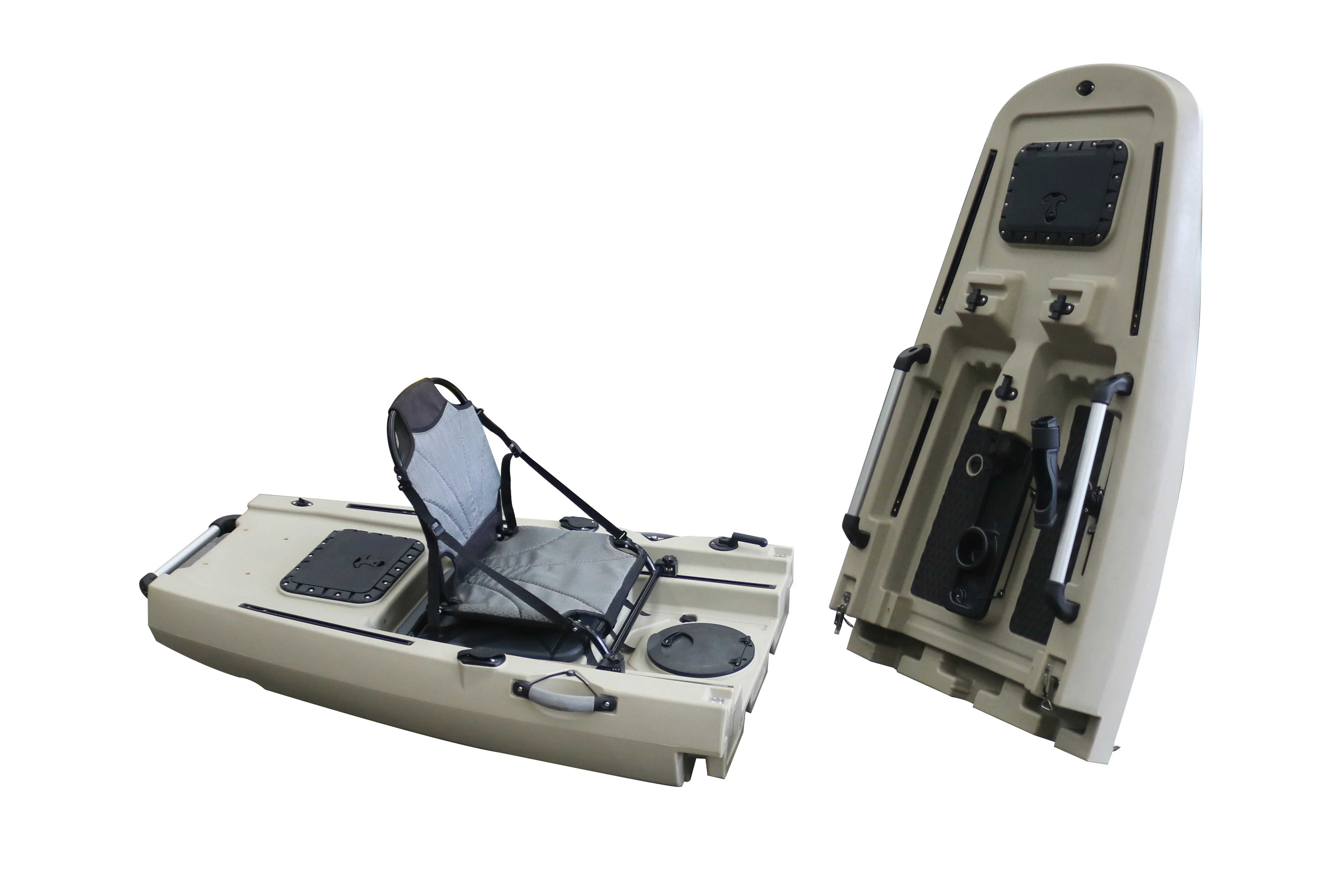 Hull Detachable Pedal Kayak 3-section PE CE Certification Plastic New For 2-person Fishing Design 14.5FT CE Certificate 3 Years