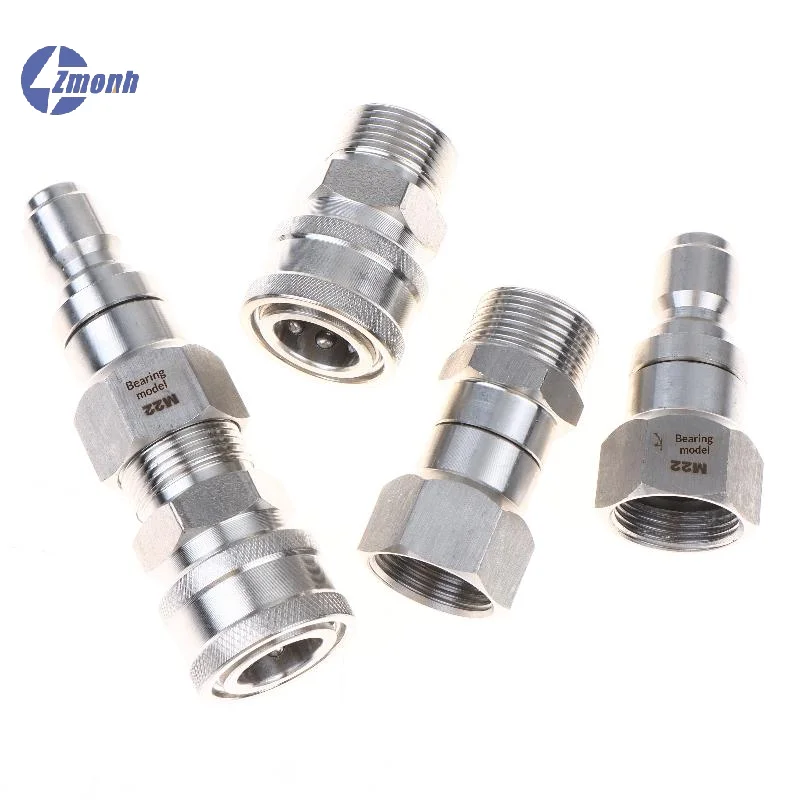 New！M22 14mm/15mm Pressure Washer Swivel Fitting - 360° Kink Free Anti-Twist 5000PSI  To Hose Male Thread