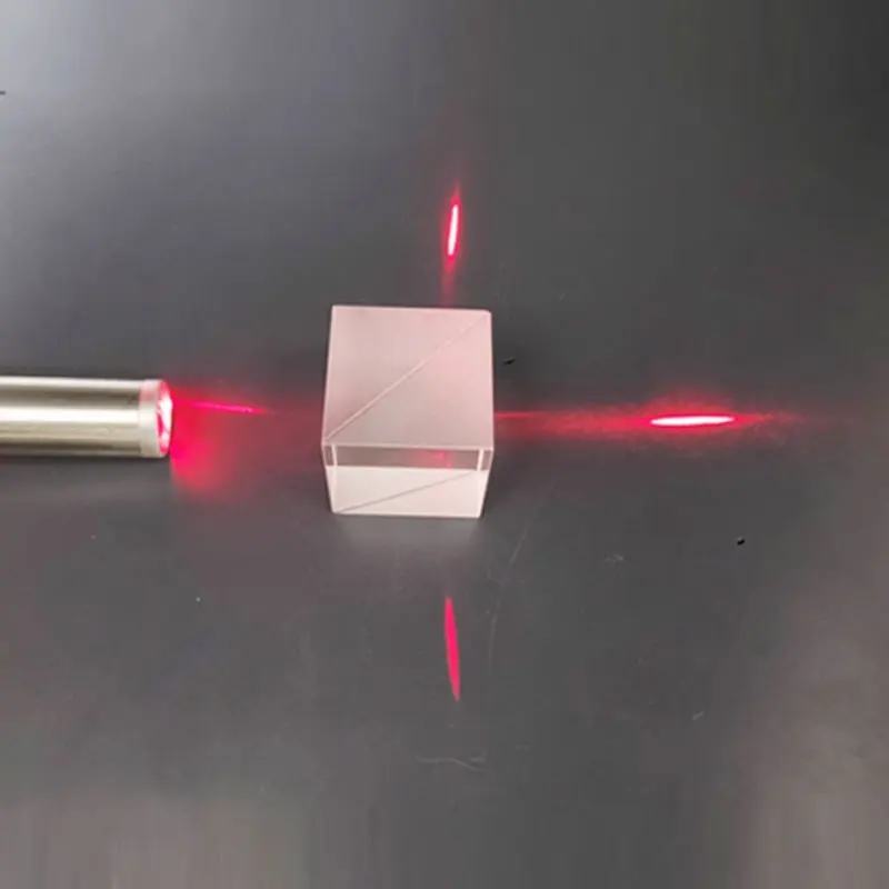 Optical Glass Cube Dichroic Dispersion Laser Beam Splitter Prism Splitting Ratio 50:50 for Spectrometer Experiment Prisma