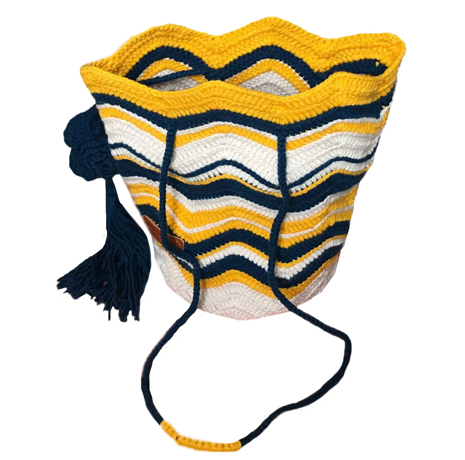 

Knitted High-Capacity Bucket Cosmetic Shopping Bag Convenient Eco-friendly Handbag