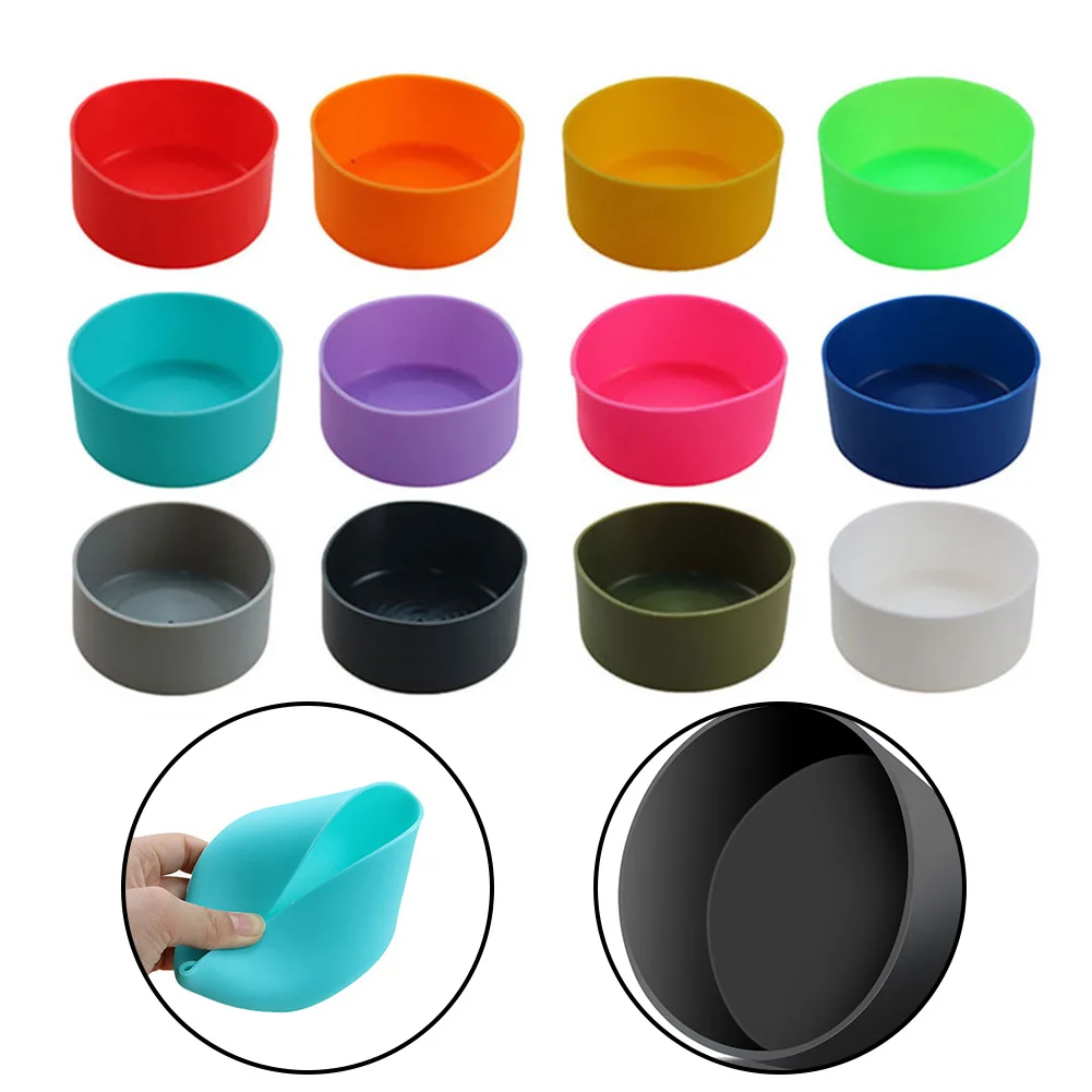 

7.5cm/9cm Silicone Cup Cover Bottle Sleeve Space Pot Boot Rubber Bottom Pad 32-40oz Water Bottle Kitchen Accessories Universal