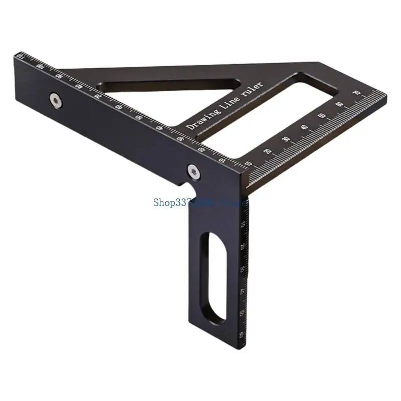  Aluminum Triangular Square Ruler Measuring Tool 45 90 Degree for Accurate Positioning & Marking in Engineering Projects