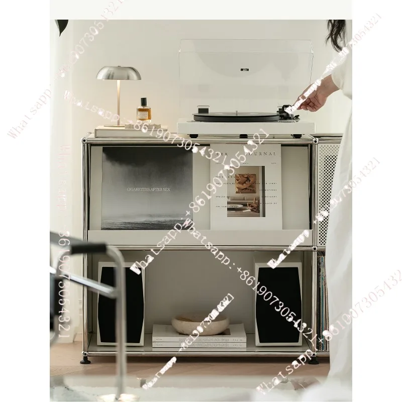 

Модульный приставной шкаф для журналов, настраиваемый под заказ, для дома и гостиной, в стиле инс, книжный шкаф, шкаф для виниловых пластинок, тумба-локер