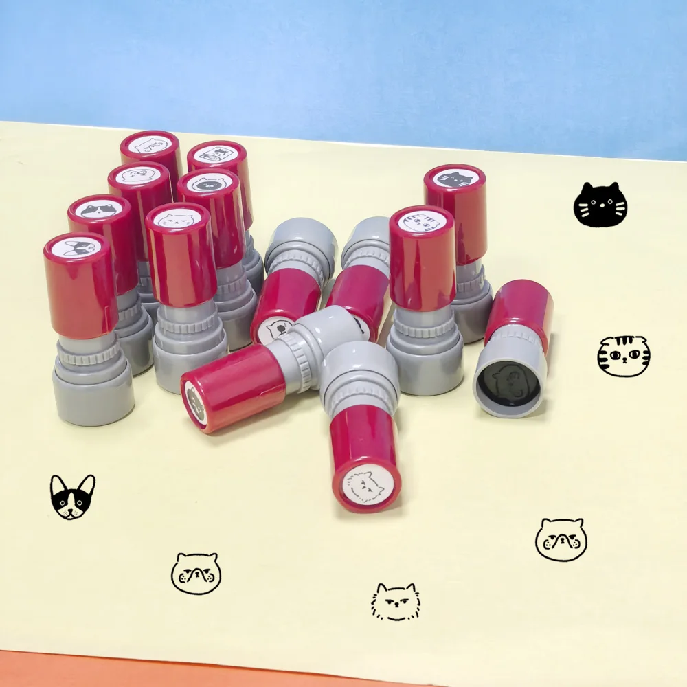Cat Pattern Stamp Black Cat Animal Stamp for Inspiring and Encouraging Teaching Classroom Active Activities Teacher Stamp