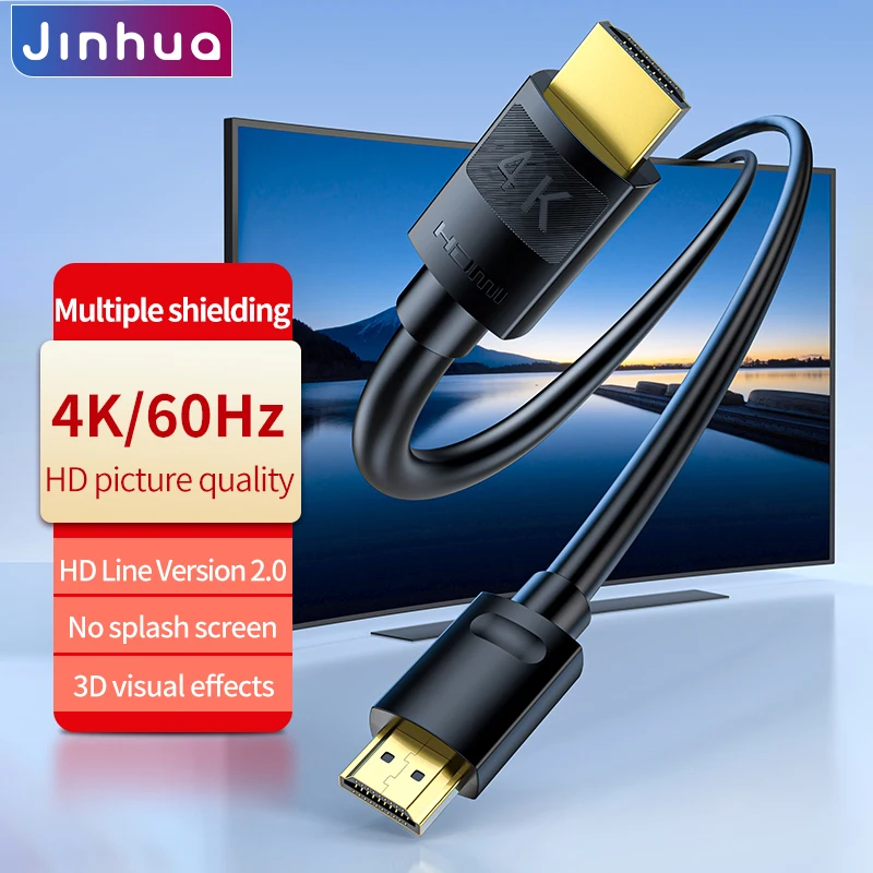 HDMI-compatible Cable 4K 60Hz 50cm 1m 2m 3m 5m 10m HDMI-compatible 2.1 Cable 4K 60Hz HDR 3D Effect Video for HDTV PC