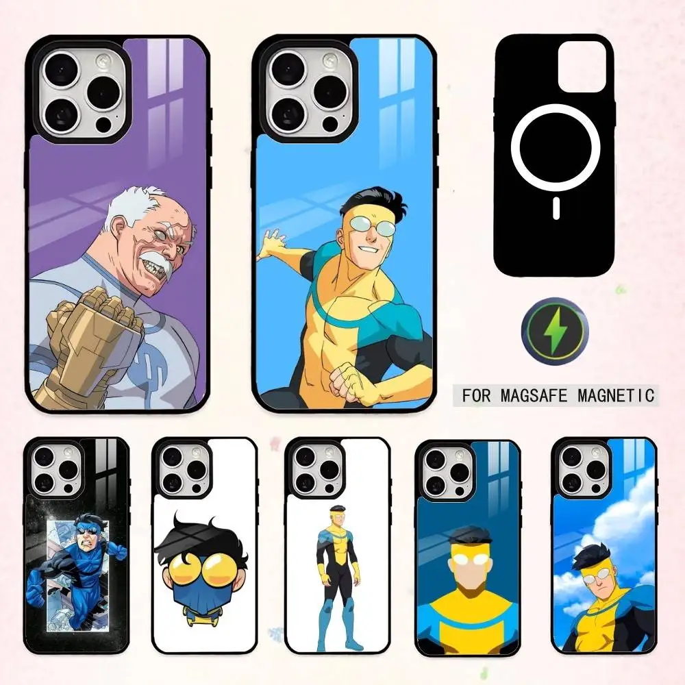 

S-Subversive I-Invincible C-Cartoon Phone Case For iPhone17,16,15,14,13,12,11,Pro Max Magnetic For Magsafe Wireless Charging