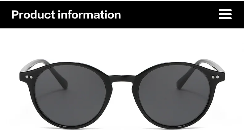 Retro runde polarisierte Sonnenbrille Männer Frauen klassische Leoparden rahmen Sonnenbrille Mode schwarz fahren männliche weibliche Brille uv400 – Detail 4