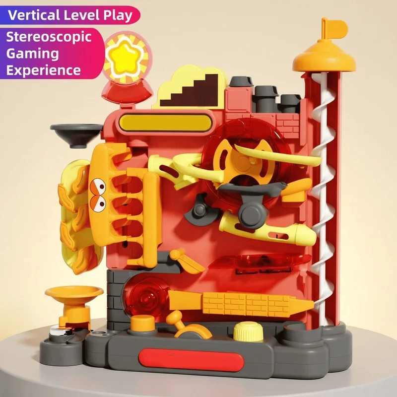 Multi-Layer Track Adventure Game Educational Montessori Toy Rail Rolling Ball Model Interactive Brain Training for Kids