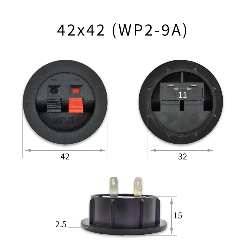 DIY Audio-Zubehör Lautsprecher-Anschlussbox 2/4-Wege Optional Verstärkte ABS-Kunststoff Anschlussdose Verbindungsclip 2 Stück/Set – Detail 7