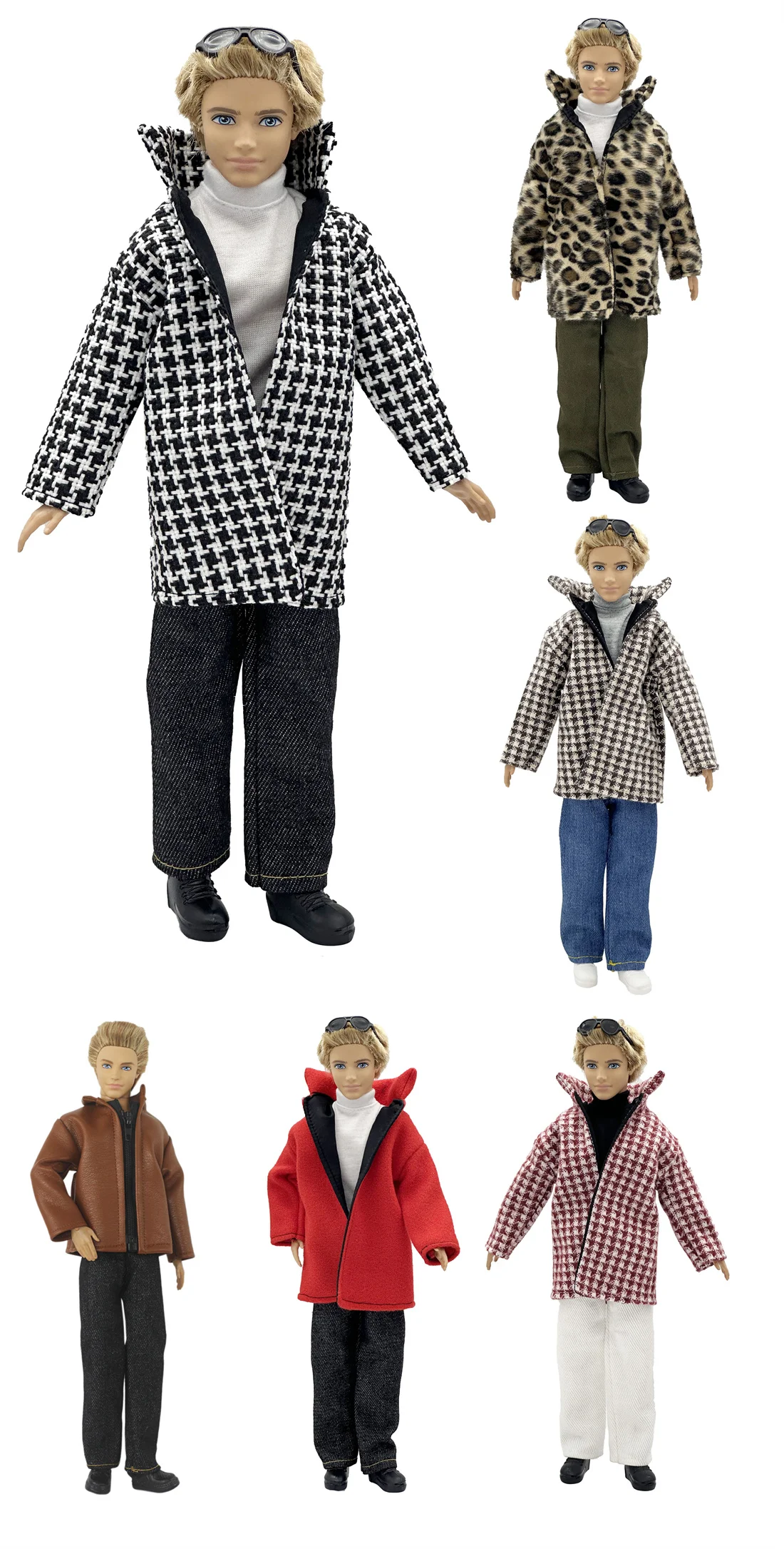 1 Set Ken Handmade Handsome Doll Accessories High Quality Coat Outfit for 30cm 12inch Ken Doll Kids Gift