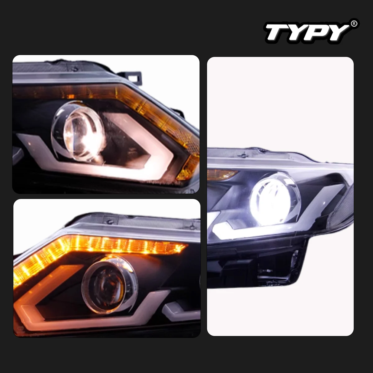 

TYPY новая светодиодная фара, обновленная, модифицированная для Nissan X-trail 2014-2016, фара с динамическим сигналом, автоаксессуары