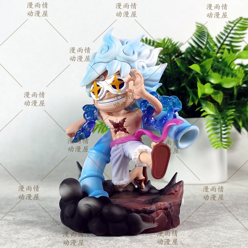 

One Piece Anime 15cm Figure Nika Luffy With Sunglasses Handmade Desktop Car Decoration Collectible Toy For Birthday Gift