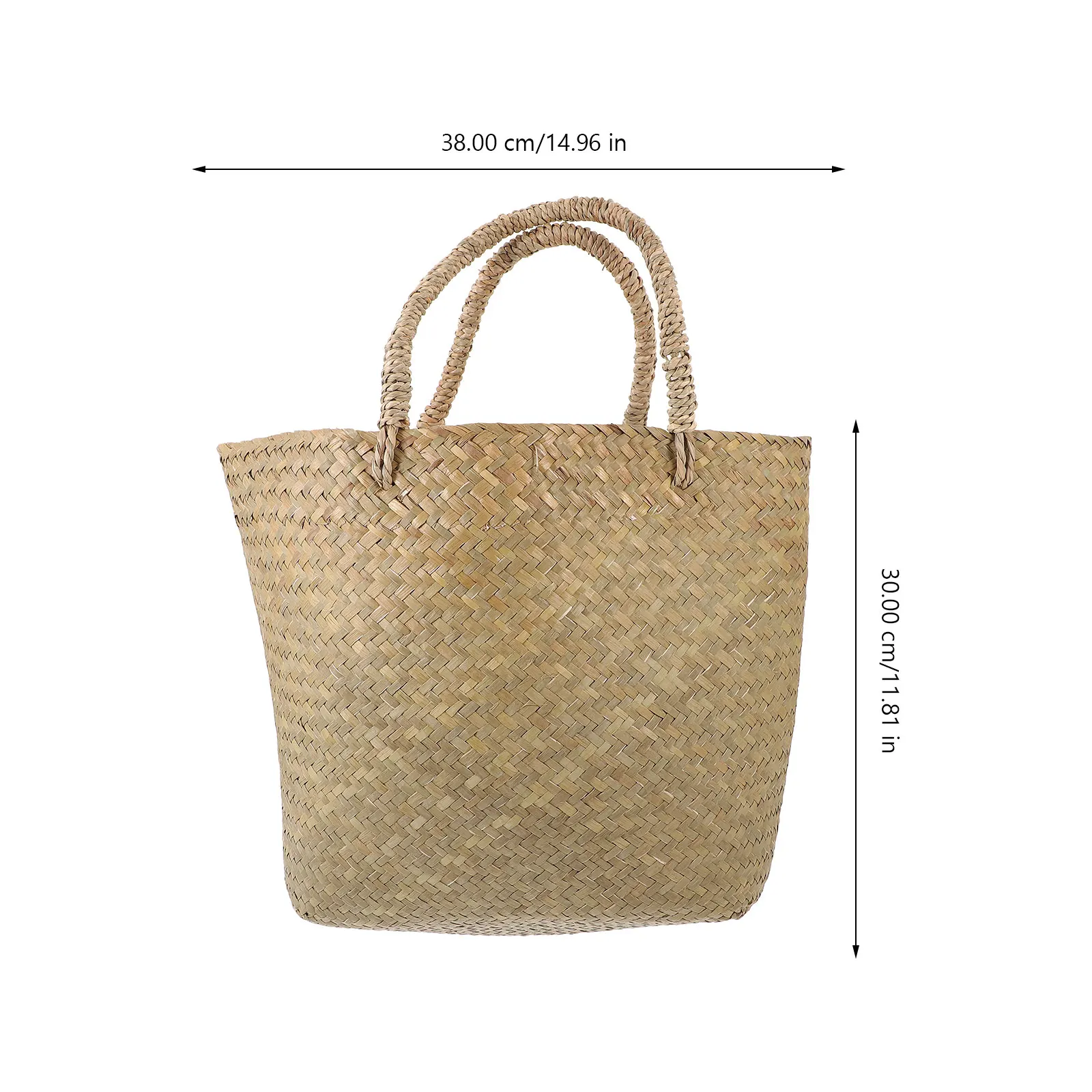Straw Flower Hand-held Woven Storage Beautiful Storage Basket Durable Plant Container Decorative Basket