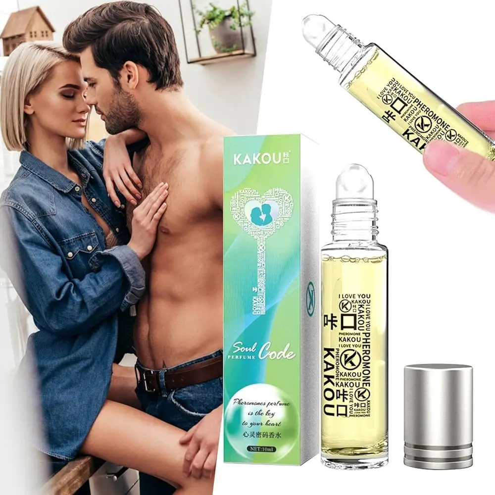 10ml Gold Powder Intimate Partner Erotic Pheromone Perfume Roller Ball Fragrance KAKOU Soul Code Body Spray for Men Women