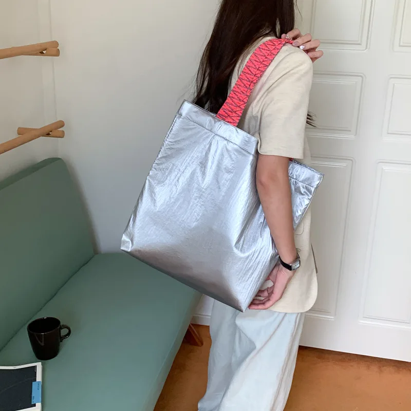 

Single Shoulder Bag Niche Lightweight Simple Casual Portable Multi-purpose Large Capacity Vegetable Basket Tote Bag