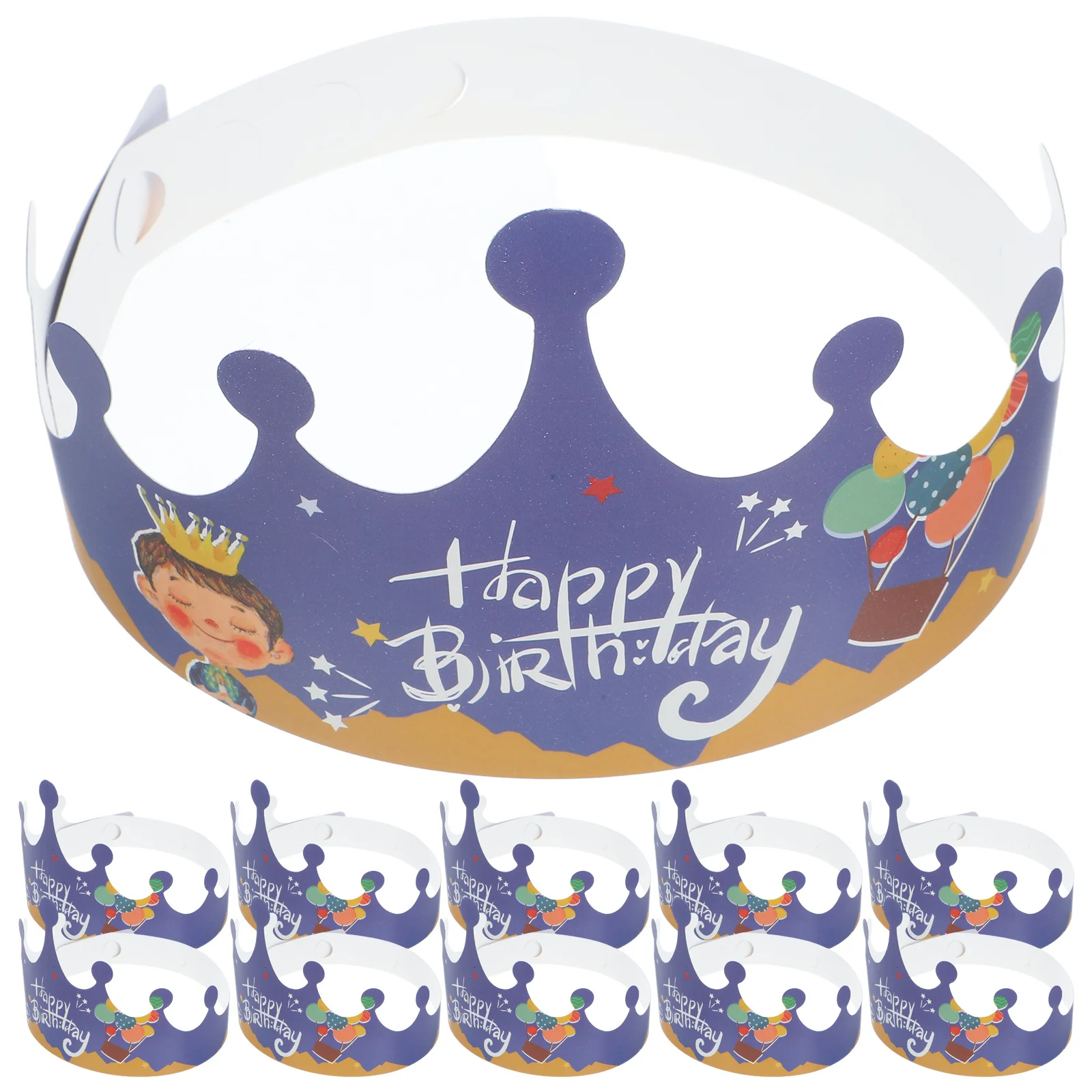 100Pcs Birthday Crowns for Kids Paper Crowns Party Hats Fun Decorations Birthday Celebration Hats Children Party Headwear