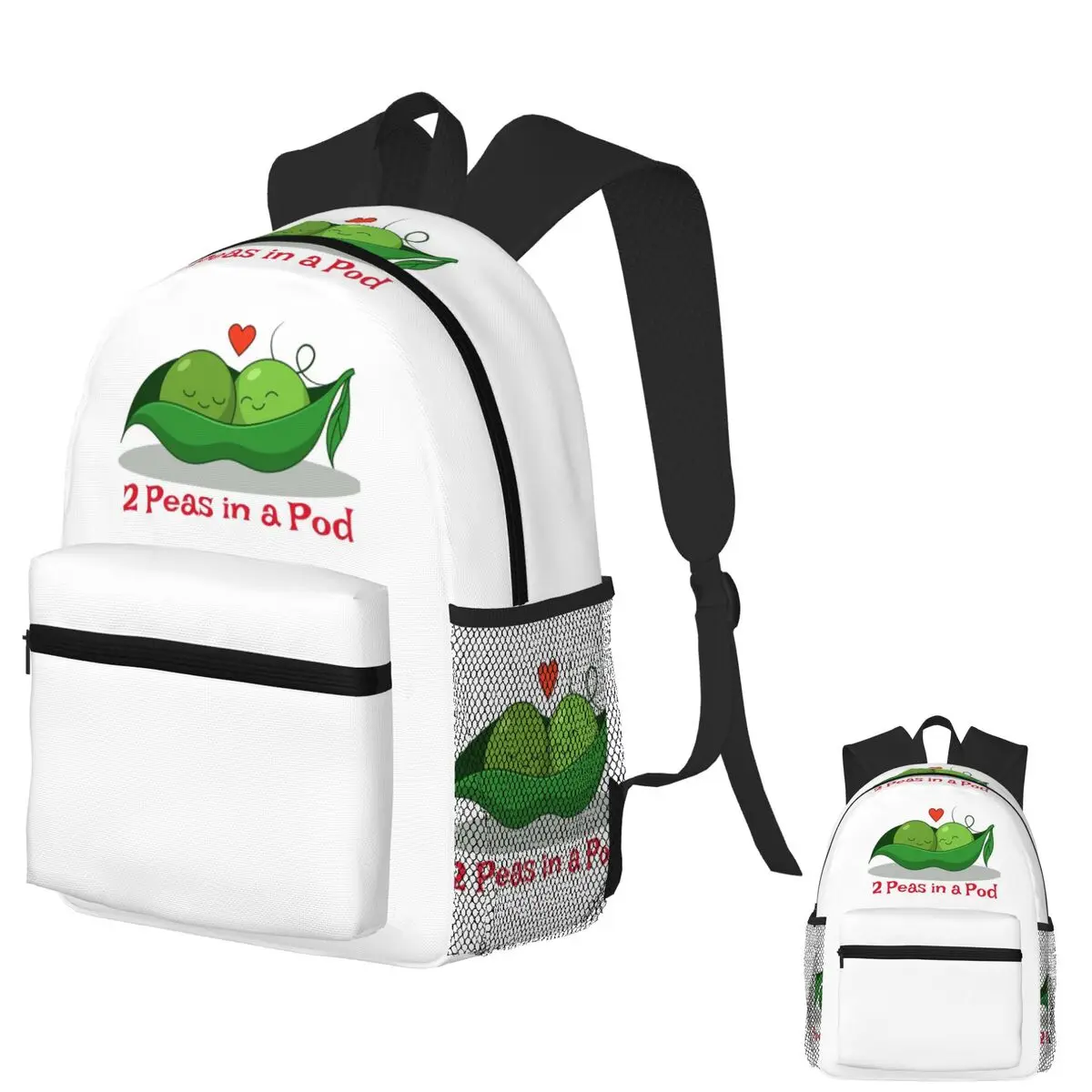 

Two Peas In A Pod Student Backpack School Bag Hiking Travel Daypack for Boys Girls Bookbag Shoulder Bags