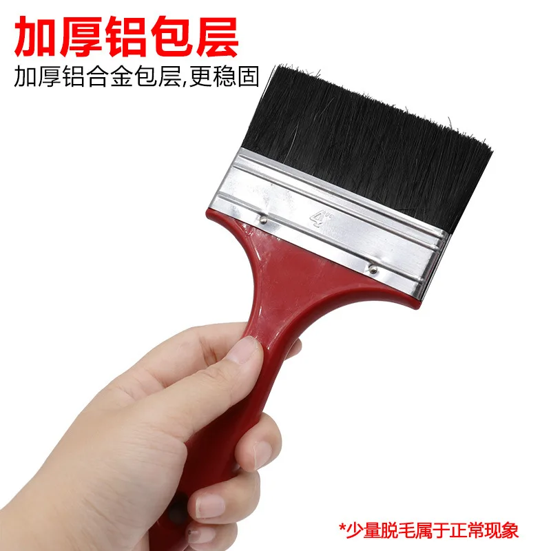 Red Handle Pig Bristle Paint Brush 1.0-6inch Coating Building Material Tool 633 Plastic