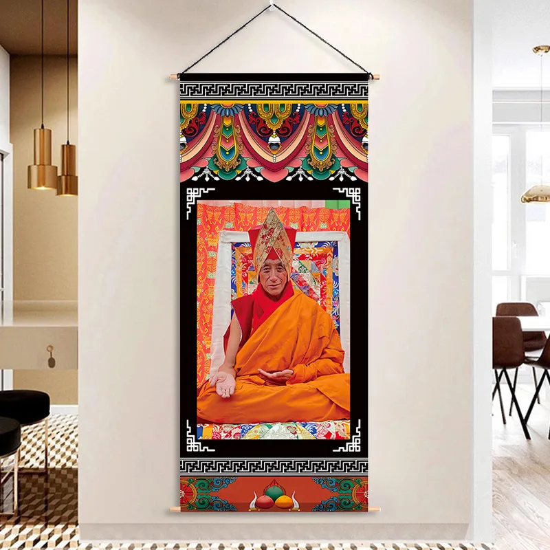 Tibetan Minority Decorative Painting Tibetan Style Figure Living Room Hotel Apartment Xizang Landscape Mural Hanging Painting