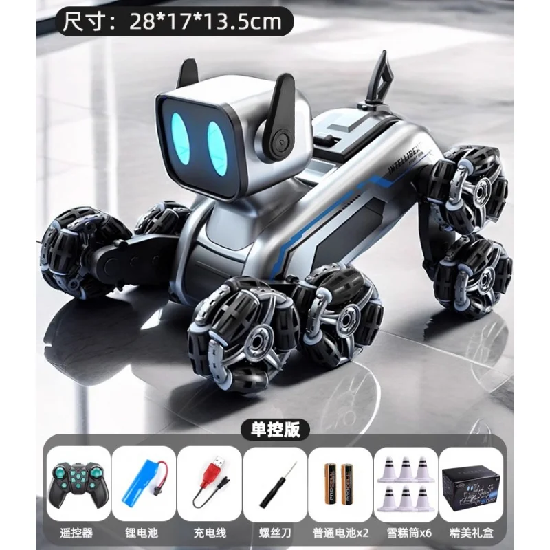 Slimme Robot Hond Elektrische Afstandsbediening Auto Jongens Speelgoed Kinderauto Achtwielige Gebaar Sensing Huisdier Verjaardagscadeau