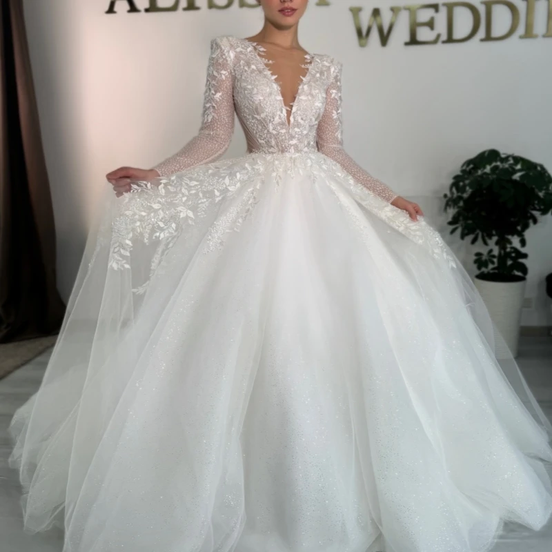 

Luxury White Dubai Arabic Mermaid Wedding Dresses Applique Lace Sequin Beads Tull Court Train Wedding Dress Bridal Gowns vestido