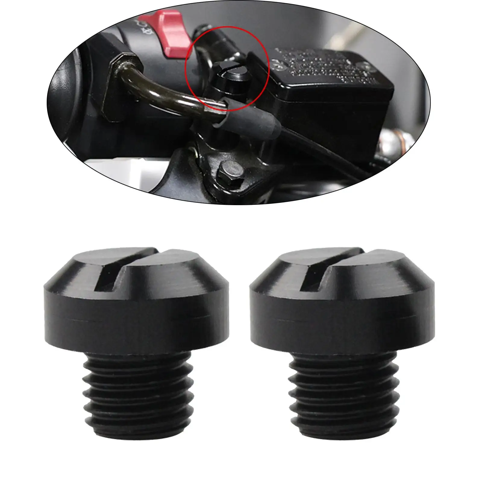 

Motorcycle Rearview Mirror Hole Plug Aluminum 10mm Anti-rust Screw for Black Motorcycles