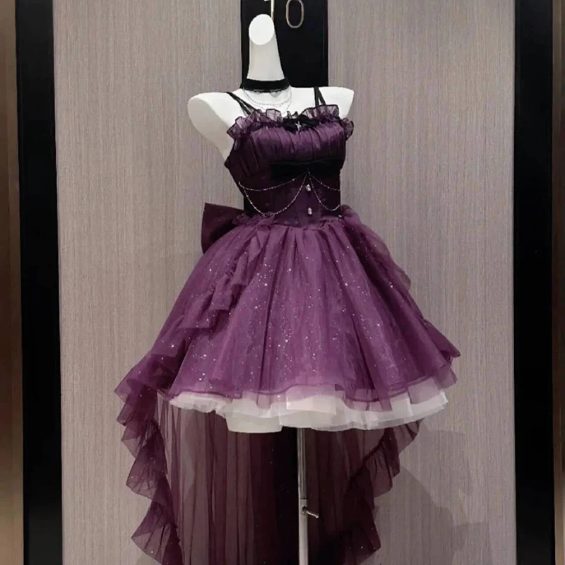 ฤดูร้อนElegantผลกําไรในรอบCamisชุดผู้หญิงแฟชั่นตาข่ายดูผ่านRuffleชุดเซ็กซี่Backless Sweet PartyชุดราตรีVestidos