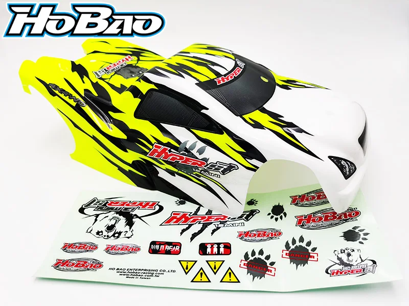 

Original OFNA/HOBAO RACING 11314 MINI ST tram color car shell (bright yellow) + car shell sticker For HYPER 1/12 MINI ST Truggy