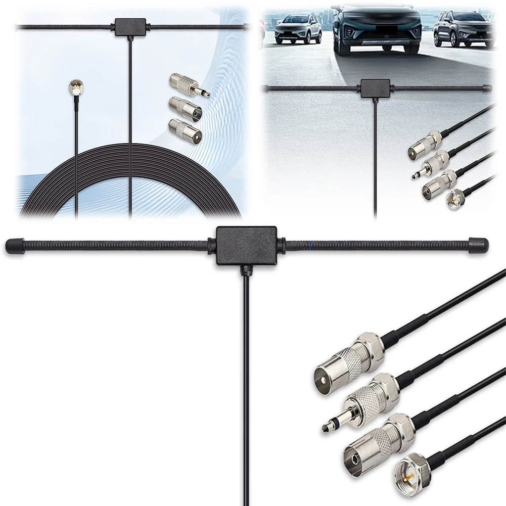 

Универсальная автомобильная стереоантенна AM/FM, дипольная, 3 метра, FM-антенна типа «овечий рог», автомобильная дипольная антенна для FM/TV/радио.