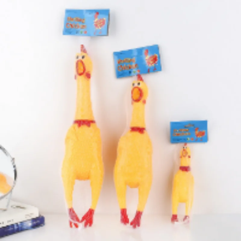 3PCS enamel screaming chicken manufacturers vent decompression whole person whole cheats toys vocal pet toys scream chicken