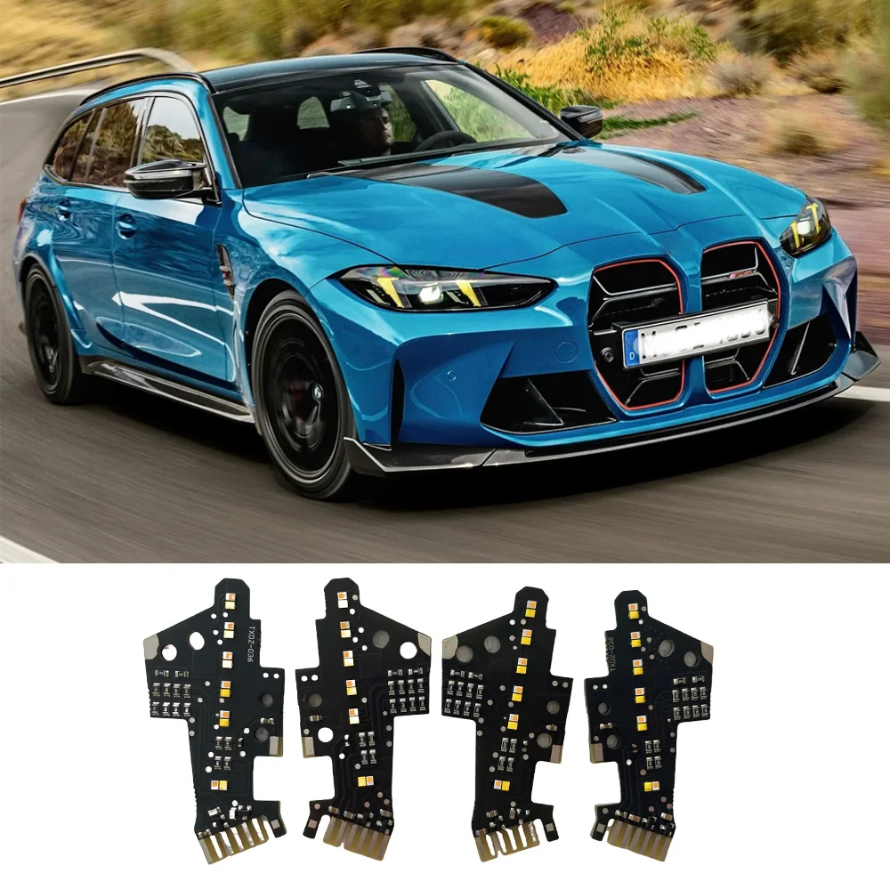 

Желтый источник света Angel Eyes DRL Board для BMW 4 серии 2024+ M3 M4 LCI G22 G26 G23 G80 Светодиодные дневные ходовые огни Автомобильный аксессуар