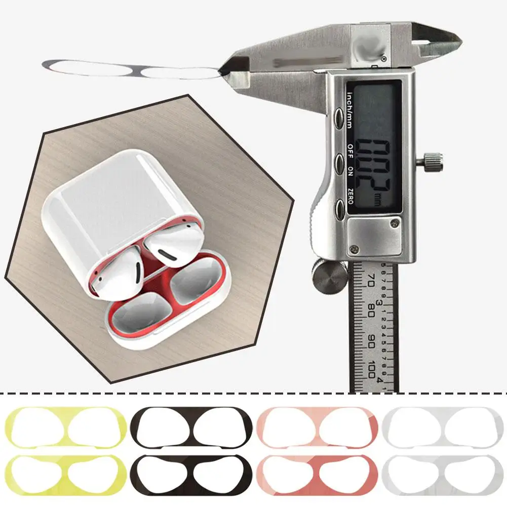 For 4 Dustproof Metal Stickers Anti Drop Sticker Resistant Earphone Scratch Accessories Cover Q1p9